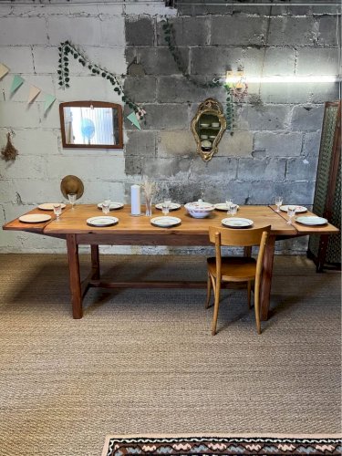 Table de ferme en chêne massif