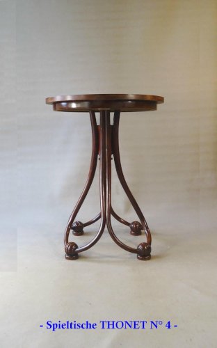Table de jeu N°4 par Thonet , Spieltische - état original - 1885 -