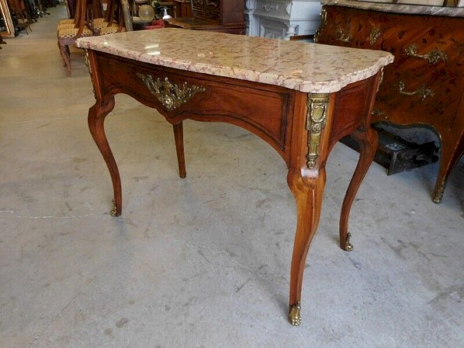 TABLE DE MILIEU GUERIDON CONSOLE PLATEAU MARBRE DU XIX ème SIECLE