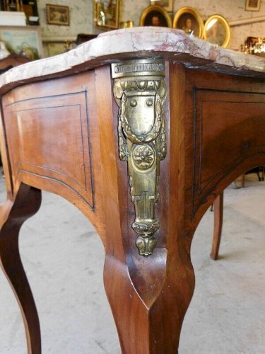 TABLE DE MILIEU GUERIDON CONSOLE PLATEAU MARBRE DU XIX ème SIECLE