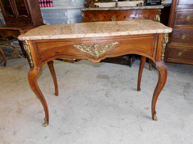 TABLE DE MILIEU GUERIDON CONSOLE PLATEAU MARBRE DU XIX ème SIECLE