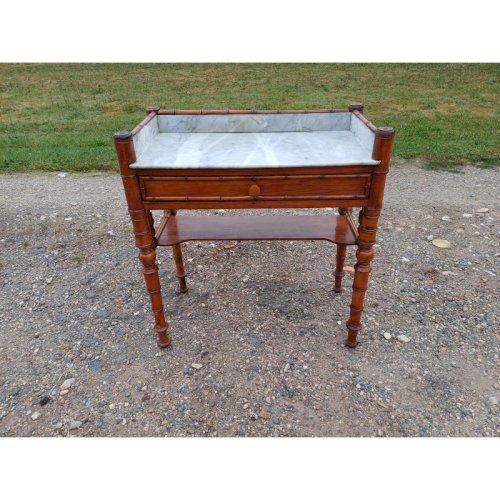 Table de Toilette Marbre et Pitchpin