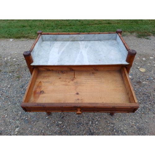 Table de Toilette Marbre et Pitchpin