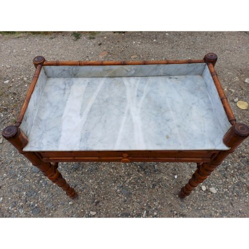 Table de Toilette Marbre et Pitchpin