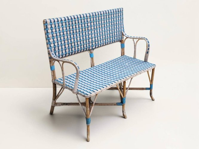 Table en rotin tressée, milieu XXème