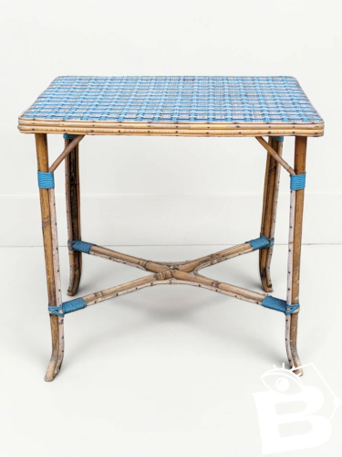 Table en rotin tressée, milieu XXème