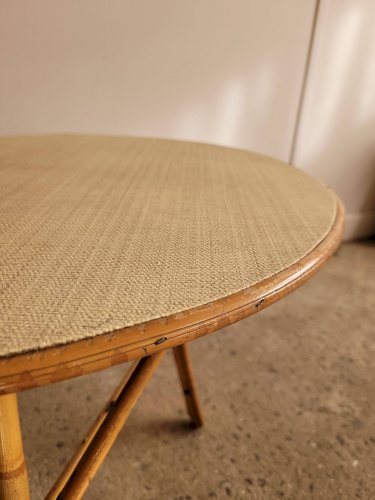 Table en rotin vintage