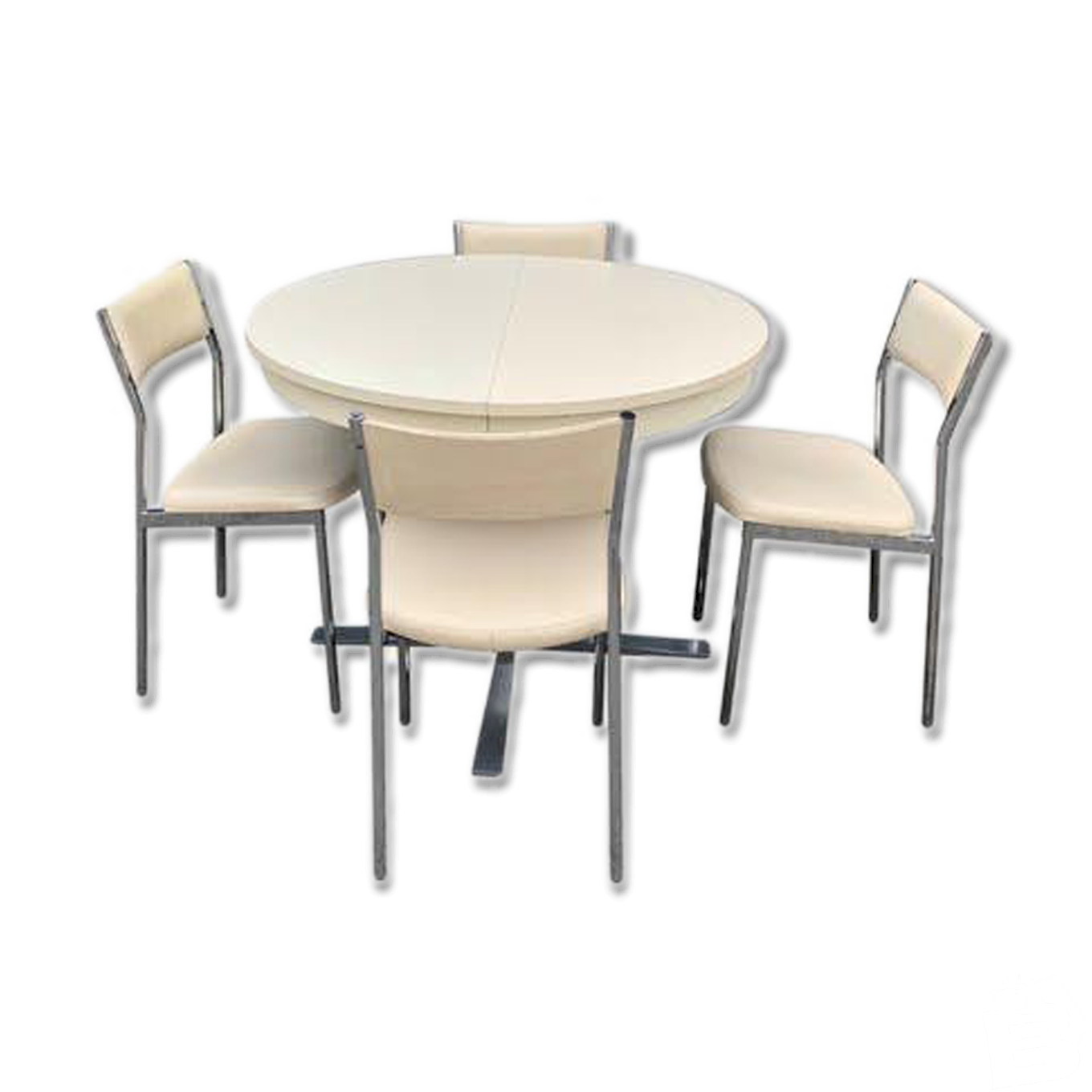 Table et chaises Vintage Formica/Métal/Skaï Vendu