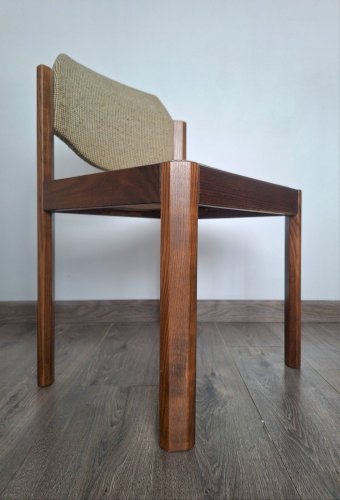 Table et ses 6 chaises vintage en orme, meubles design scandinave