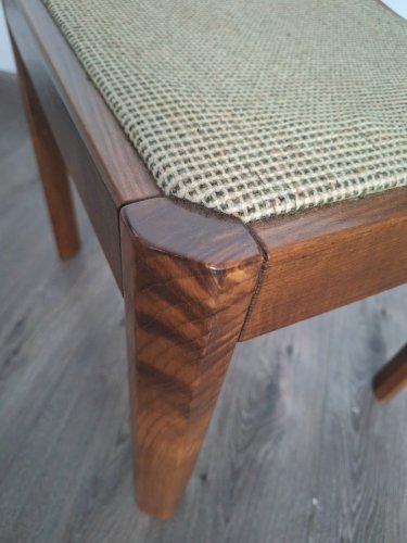 Table et ses 6 chaises vintage en orme, meubles design scandinave