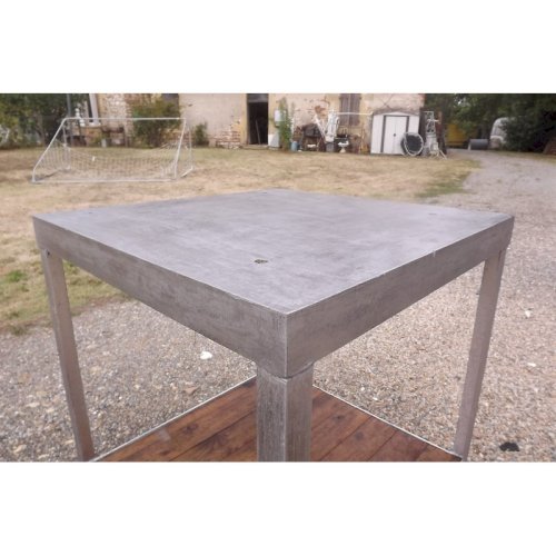 Table industrielle fer et bois