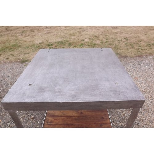 Table industrielle fer et bois