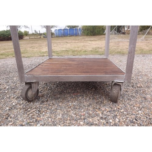 Table industrielle fer et bois