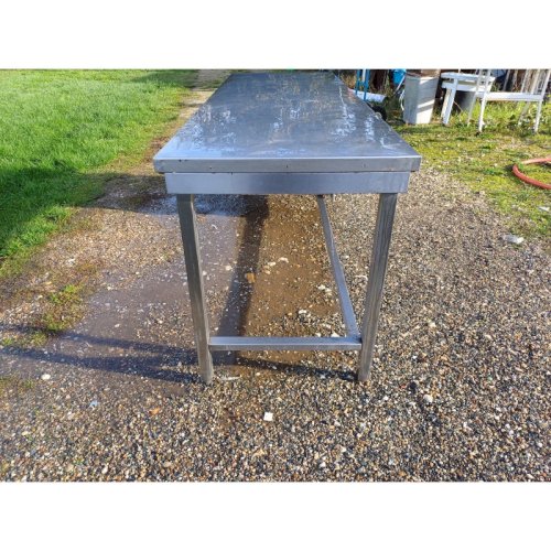 Table Inox de Collectivité avec Tiroirs et Bacs Plastic