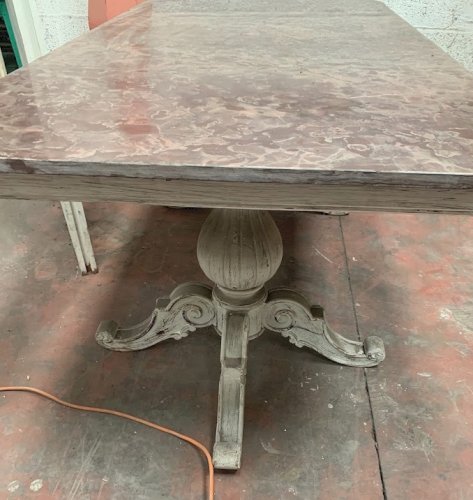Table Louis Philippe a plateau de marbre XX siècle