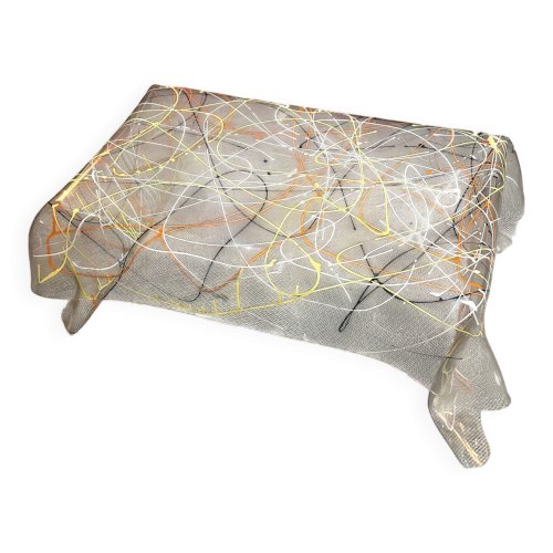 Table mouchoir en plexi graffiti années 80