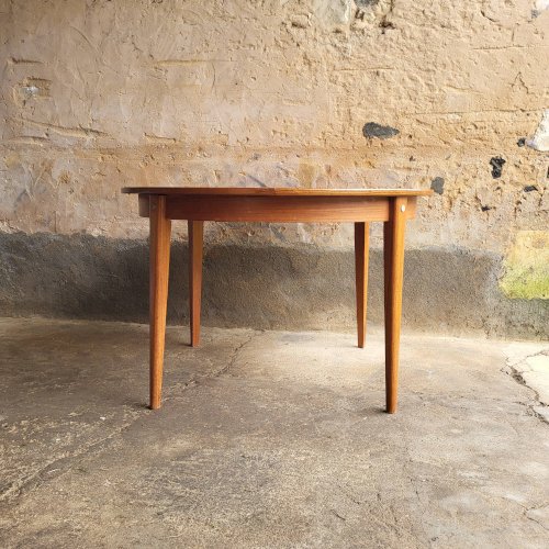 Table ronde à rallonge Scandinave en Teck 1960s