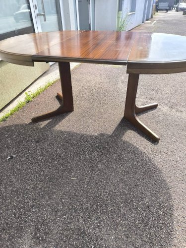 Table ronde extensible en bois