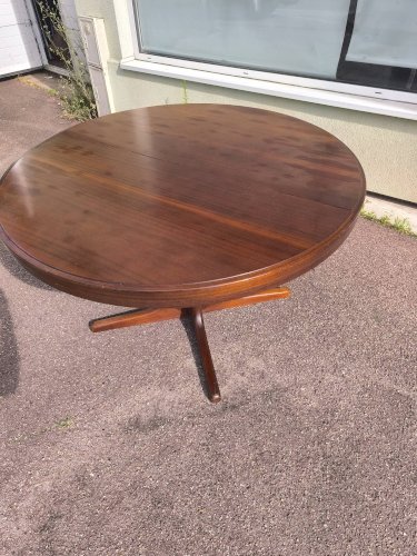 Table ronde extensible en bois