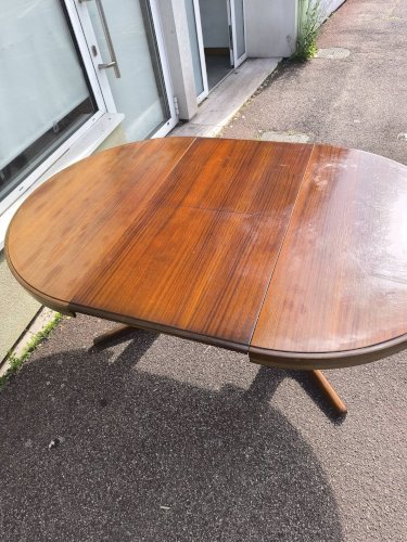 Table ronde extensible en bois