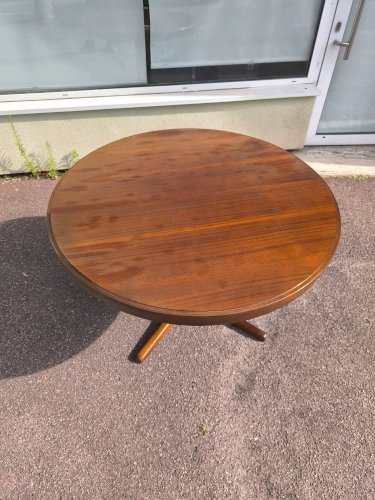 Table ronde extensible en bois
