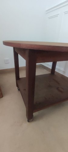 table roulante en bois de fabrication artisanale