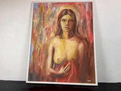 Old Painting to Identify Portrait of Naked Woman Nude Erotic Painting