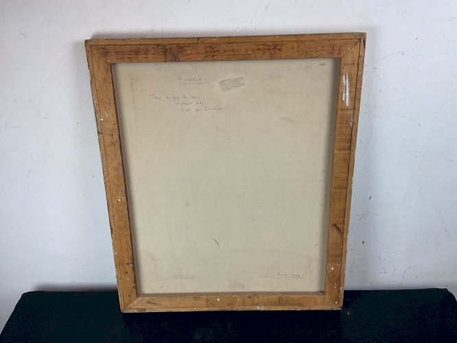 Tableau Ancien à Identifier Portrait Femme Nu Nue Peinture Erotica