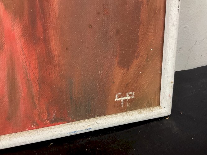 Tableau Ancien à Identifier Portrait Femme Nu Nue Peinture Erotica