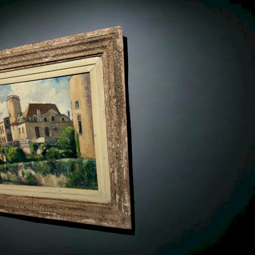 Tableau ancien français signé et daté 1952