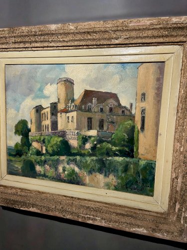 Tableau ancien français signé et daté 1952