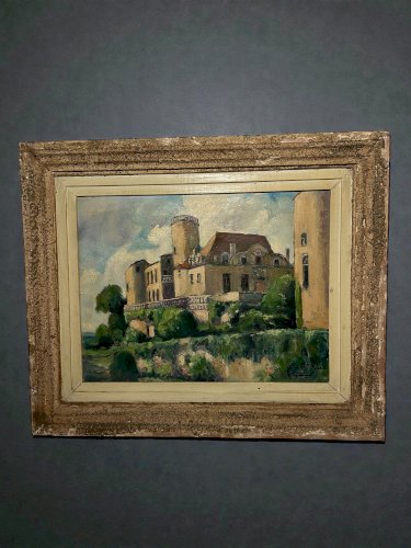 Tableau ancien français signé et daté 1952