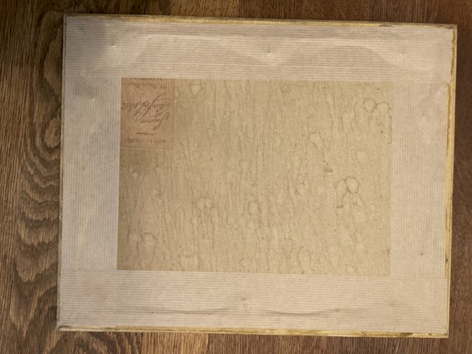 Tableau ancien - Les roulottes aux Saintes Maries de la Mer - J Martelet 