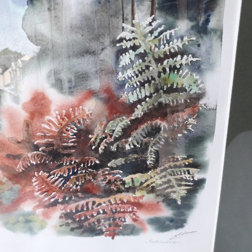 Tableau aquarelle forêt