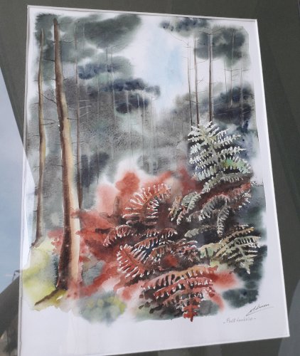 Tableau aquarelle forêt