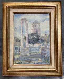 Tableau - Arles Vue sur Saint Trophime - côté théatre antique 