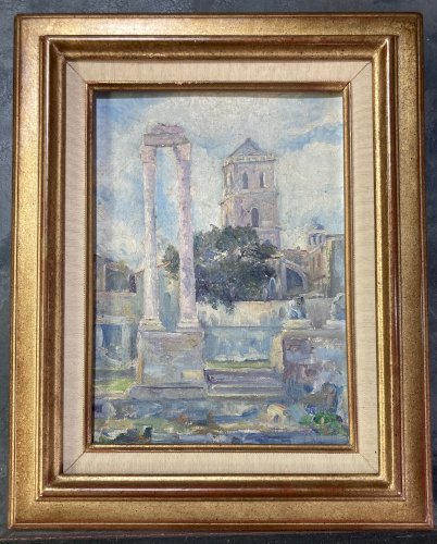 Tableau - Arles Vue sur Saint Trophime - côté théatre antique 