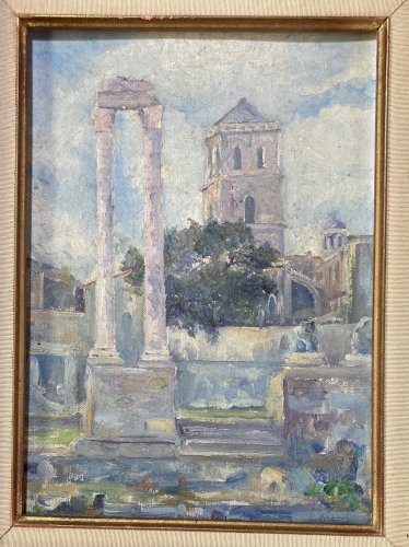 Tableau - Arles Vue sur Saint Trophime - côté théatre antique 