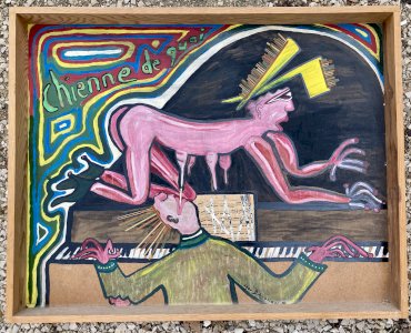 Tableau - Art Modeste - Chienne  de Quai - Igor d'Avoriaz 