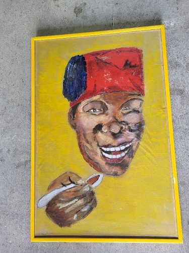 TABLEAU BANANIA SIGNE SKISTAINE POULLE