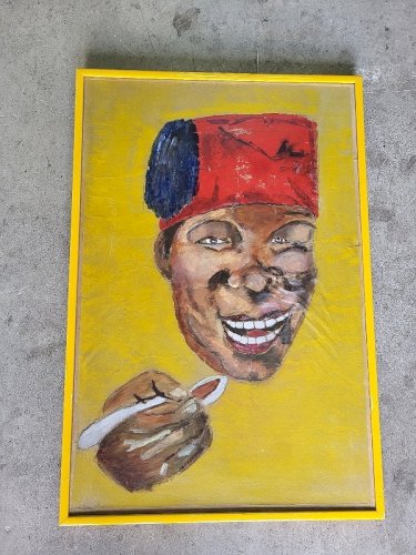 TABLEAU BANANIA SIGNE SKISTAINE POULLE