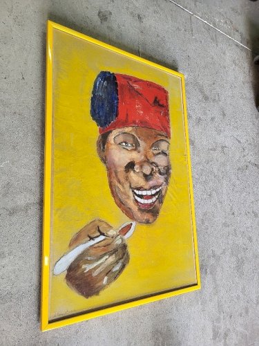 TABLEAU BANANIA SIGNE SKISTAINE POULLE