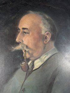 Tableau Charles BALKÉ Portrait d’Henri Strickler Ingénieur Tour Eiffel Paris