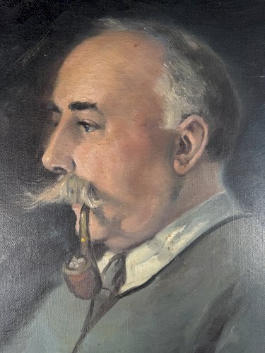 Tableau Charles BALKÉ Portrait d’Henri Strickler Ingénieur Tour Eiffel Paris