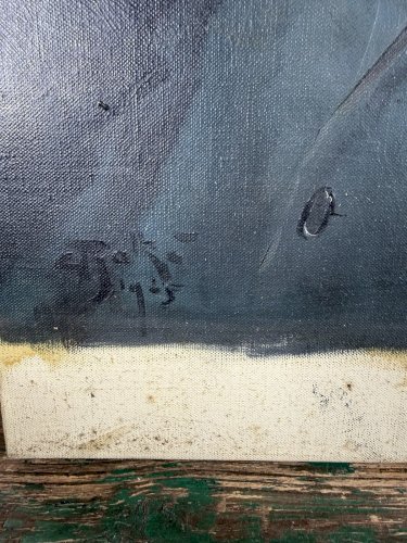 Tableau Charles BALKÉ Portrait d’Henri Strickler Ingénieur Tour Eiffel Paris