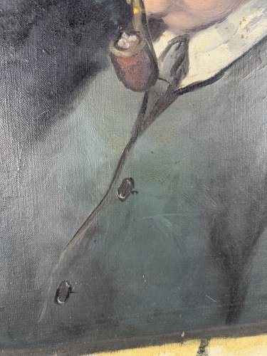 Tableau Charles BALKÉ Portrait d’Henri Strickler Ingénieur Tour Eiffel Paris