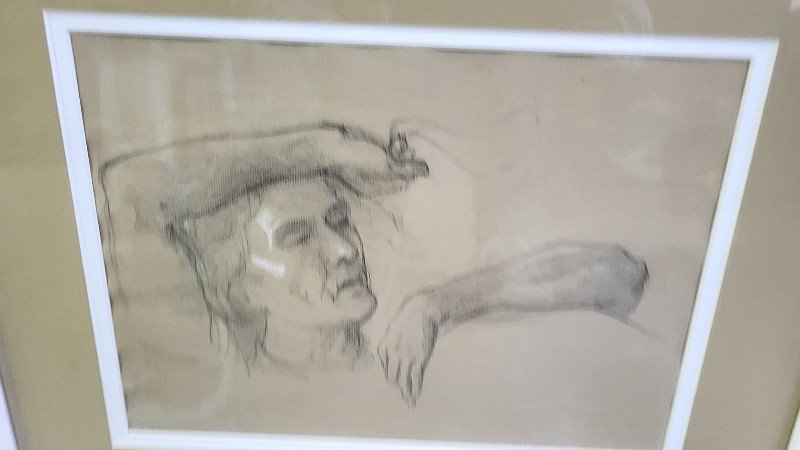 TABLEAU DESSIN AU CRAYON ANONYME