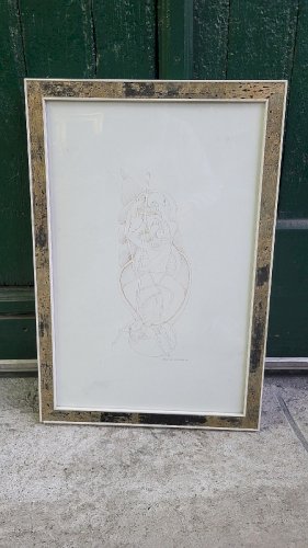 TABLEAU DESSIN SIGNE YANN LE BARILLEC 77