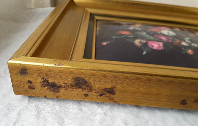 Tableau émaux fleurs Helca