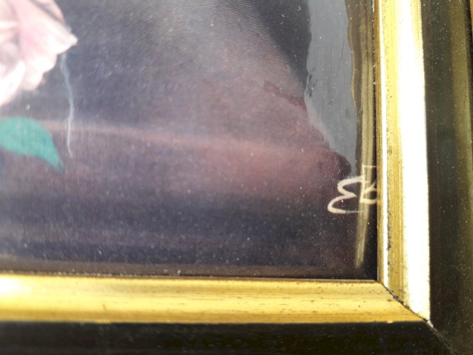 Tableau émaux fleurs Helca